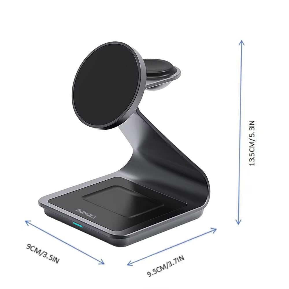 Magnetic 3 in 1 Wireless Charger Station for Samsung S24 Ultra/S25/26 Fast Charging Stand for Galaxy Watch 8/7/6/Earbuds